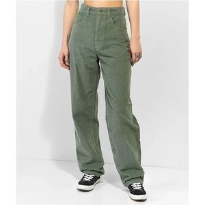 Empyre Womens Tori Sage Corduroy Skate Pants Size 0 High Rise Baggy Fit